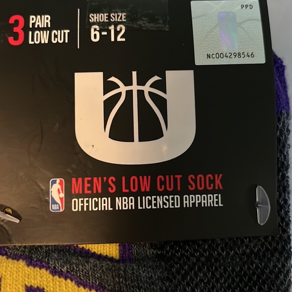 Lakers Mens low cut Mens Socks New - Picture 2 of 5
